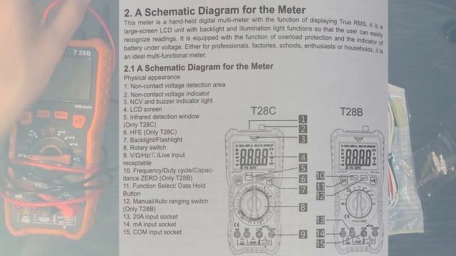 LOMVUM Digital Multimeter 28B thoughts and manual overview смотреть онлайн