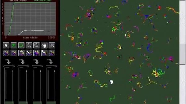 The Darwin Pond Show (Ep. 1) - artificial life evolution simulation