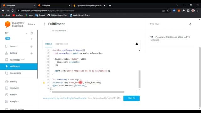Como guardar datos en Firestore Cloud (Firebase) desde Dialogflow en Español смотреть онлайн