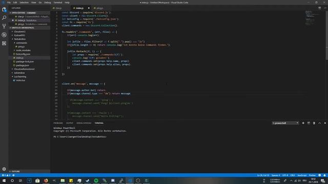 Discord.js Bot Coding Tutorial #3: Der Commandhandler [GER] смотреть онлайн