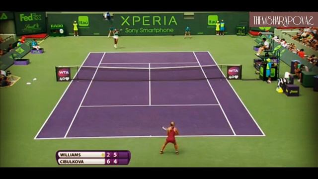 Serena Williams vs Dominika Cibulkova Miami 2013 Highlights смотреть онлайн