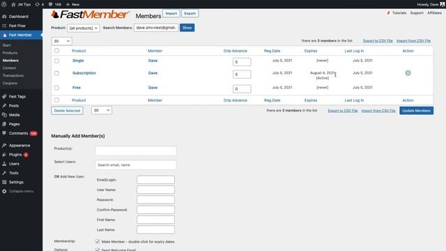 Fast Member Members List And Options - WordPress Membership Plugin смотреть онлайн