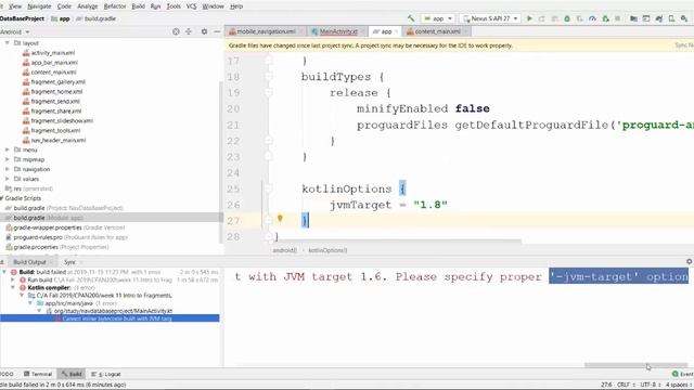 Android Studio 3.5: JVM target 1.8 compilation Error смотреть онлайн