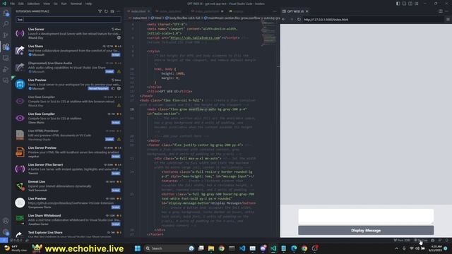 Chatgpt Web App boilerplate with streaming responses built with html, Tailwind css and JavaScript смотреть онлайн