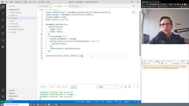Chat Video NodeJS - WebRTC - #Socket.io [2/4] смотреть онлайн