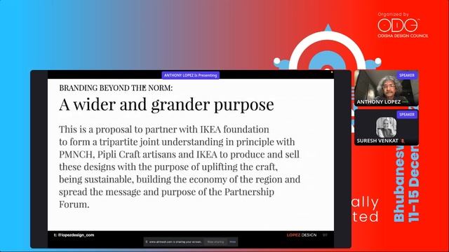 Anthony Lopez speaking about "Brand with Cultural Context" at Odisha Design Week 2021 смотреть онлайн