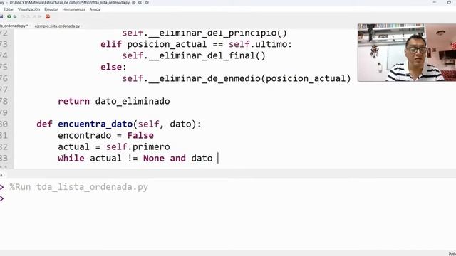 Lista Ordenada en Python (Eliminar elementos) смотреть онлайн