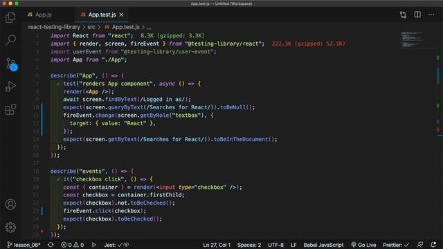 React Testing Library. Полный курс смотреть онлайн