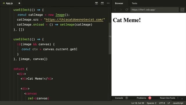 Build a Cat Meme Generator with React and Canvas смотреть онлайн