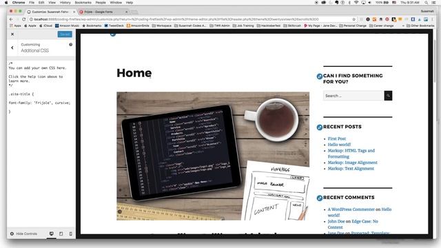 TUTORIAL Changing and Styling a WordPress Theme Font смотреть онлайн