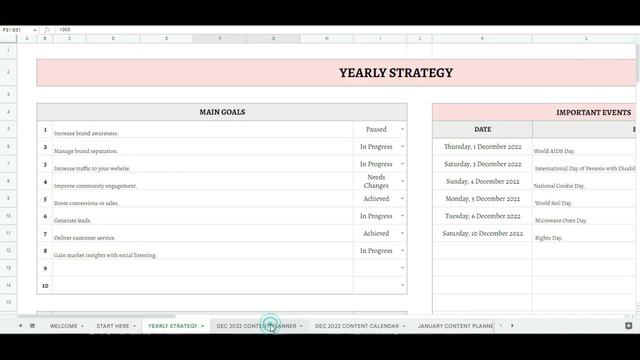 Social Media Content Calendar & Planner Google Sheets Template смотреть онлайн