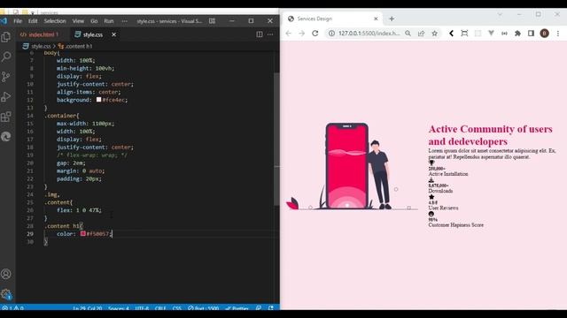 How To Create Mobile Responsive Services Section in Website Using HTML & CSS | CSS Flex box смотреть онлайн