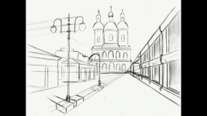 Улица города Перспектива Рисование карандашом  поэтапно #howtodraw Step by step drawing