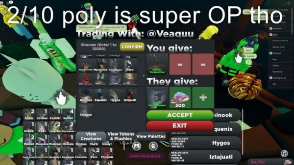 Trading Parahexallian in 2023 (Creatures Of Sonaria)