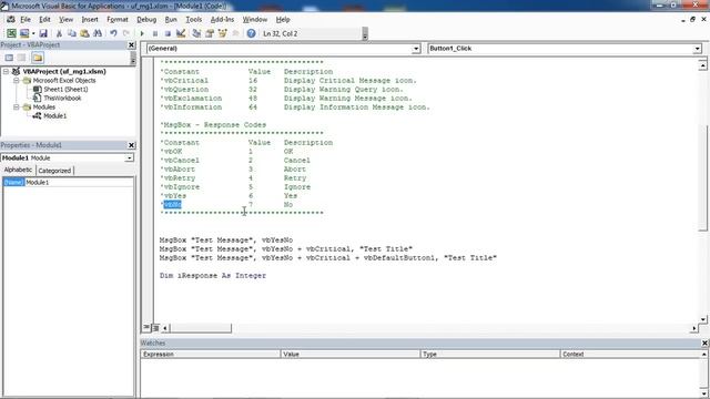 Excel UserForm MsgBox #6 - Yes/No Message Box (VBA) смотреть онлайн
