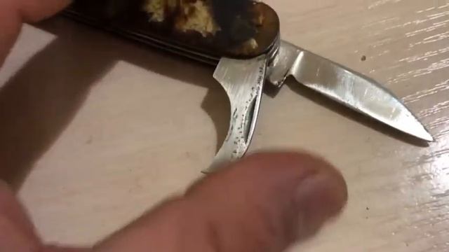 Офицерский складной нож с ножницами ГПК - Горпромкомбинат (1940-50-е гг., Павлово, СССР) Обзор. смотреть онлайн