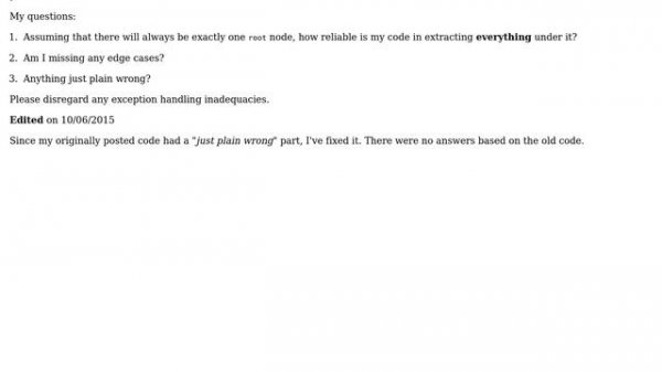 Code Review: Converting partial XML (Node List) to a String