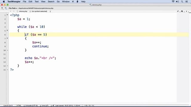 Kurs PHP - lekcja 16 - Continue i break смотреть онлайн