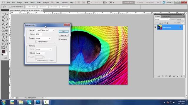 Color reduction in Adobe Photoshop. смотреть онлайн