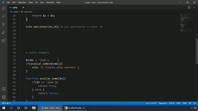 PHP 8 #037 A EXPRESSÃO RETURN NUMA FUNÇÃO смотреть онлайн