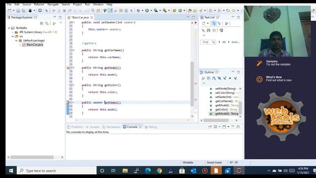 Tech Talks with Sridhar Java Class Basics Targetted for Freshers смотреть онлайн