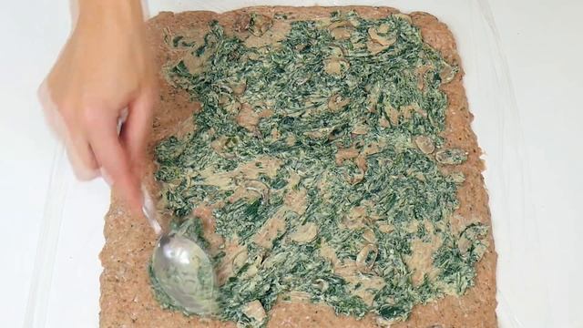 Рулет из фарша с начинкой из Шпината и Грибов смотреть онлайн