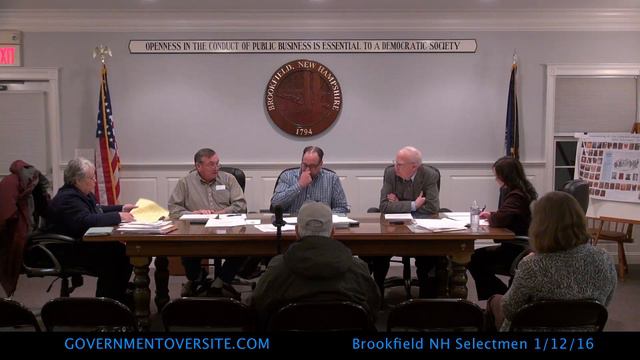 Brookfield NH Selectmen 1:12:16 смотреть онлайн