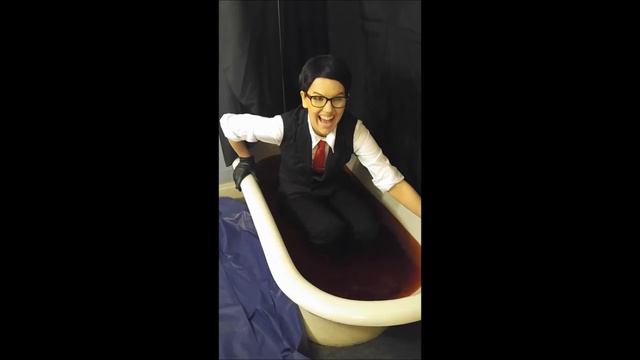Joseph Oda Cosplay In A Bloody Bathtub
