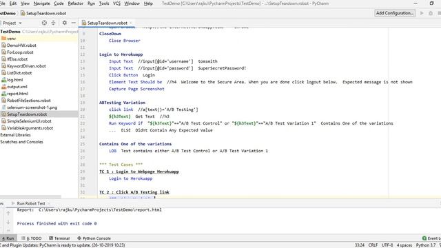 Robot Framework Tutorial - Python - Selenium (Part-12) : Suite Setup and Suite Teardown смотреть онлайн