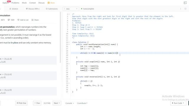 31. Next Permutation (LeetCode) смотреть онлайн