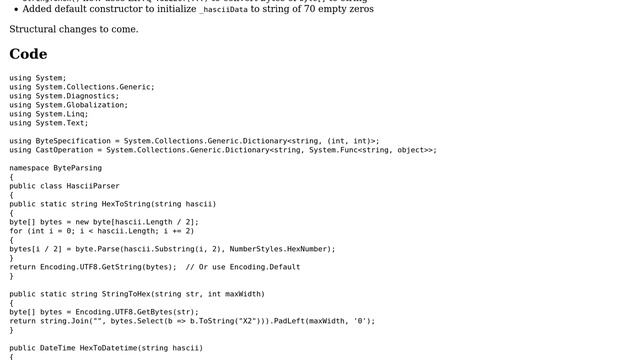 Code that reads/writes to bytes of an ascii-encoded hex string (4 Solutions!!) смотреть онлайн