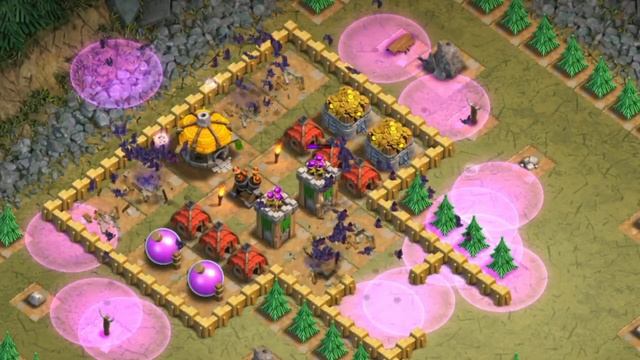 Bat Spells (x14) Vs Goblin Map | clash of clans смотреть онлайн