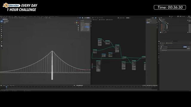 Making a Bridge with Geometry Nodes - Blender Every Day #23 смотреть онлайн