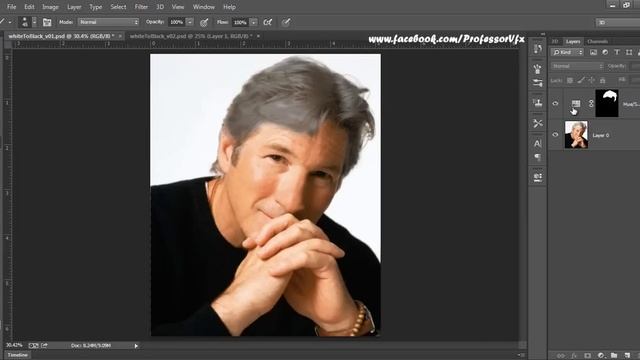 58. [Ps] Change White Hair To Black - Photoshop Tutorial [In Hindi/Urdu] смотреть онлайн