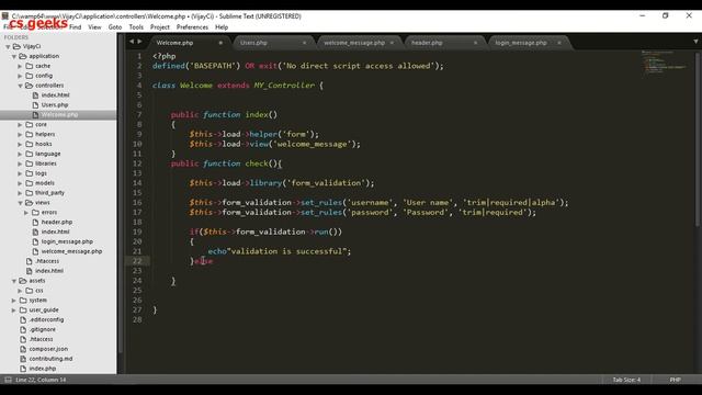CodeIgniter 3 Tutorial 22 Form Validation (हिन्दी) смотреть онлайн