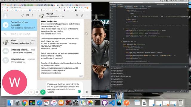 WhatsApp Chatbot Demo- which connects to WooCommerce & WordPress API смотреть онлайн