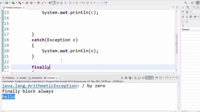 finally block in java | finally statement in java | malayalam | Code eureka смотреть онлайн