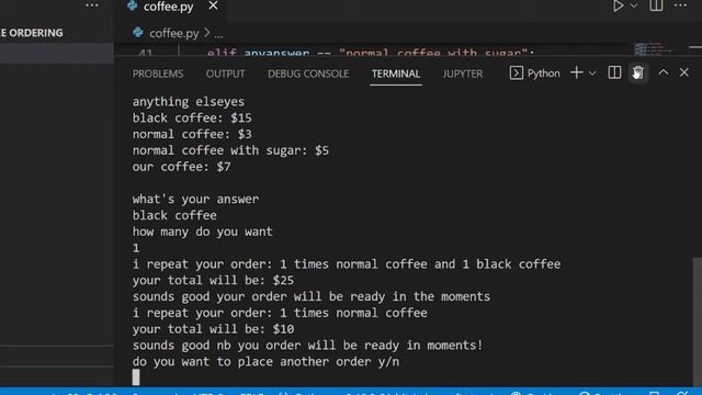 ASMR PROGRAMMING - PYTHON COFFEE ORDERING SYSTEM PART 2 - NO TALKKING смотреть онлайн