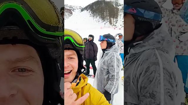 Вторая серия "Обучение Сноуборд" 🎓 🏂 первый день на склоне смотреть онлайн
