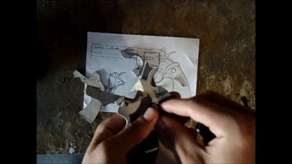 Кольт Питон (Colt Python) из бумаги, своими руками.