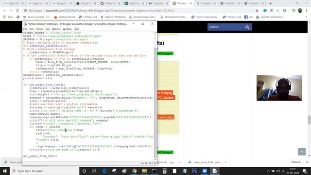 Working with Blogger API v3 using python for beginners via Oauth 2.0 Part 3 (from a beginner) смотреть онлайн