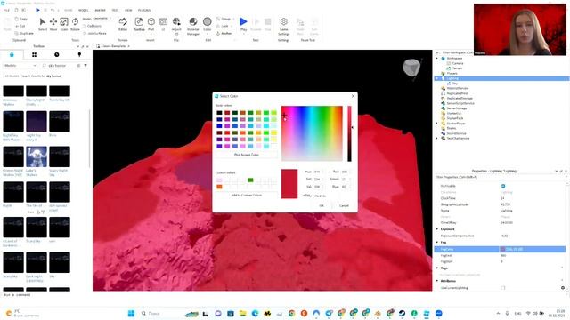 Изменение цвета ландшафта в Roblox | программирование в Roblox Studio смотреть онлайн