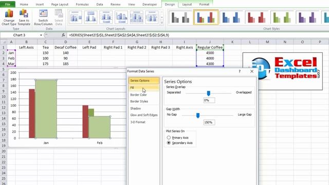 A Better Format For Excel Chart Secondary Axis Columns Overlap with 3 Series смотреть онлайн