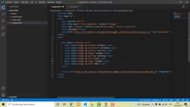 14 - Badges (Componentes) - Curso aprende Bootstrap 5 desde cero смотреть онлайн