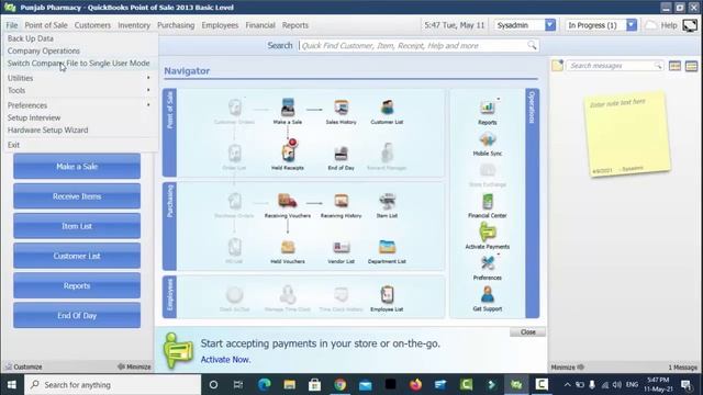 Quickbooks Lesson 16 || How to Switch Company File to Multi-User Mode in Quickbooks Point of Sale смотреть онлайн