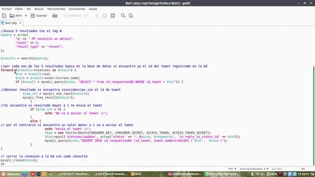 Bot twitter + PHP busca y contesta hastag 2015 смотреть онлайн