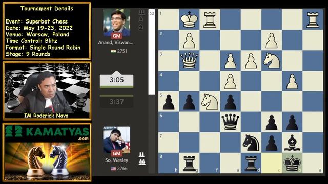 Harurot na sa Blitz Wes! Para mahabol pa si Anand! | Superbet Chess Blitz 2022 (Day 4) смотреть онлайн