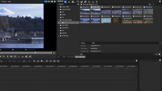 EDIUS 8 Basic Tutorial: Importing AVCHD Material смотреть онлайн