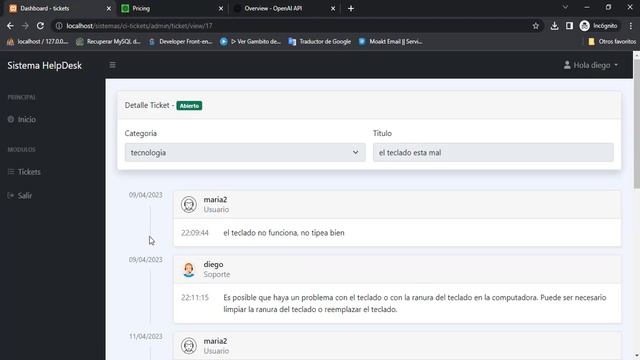 Sistema Mesa de Ayuda Help Desk en PHP y MYSQL V2 con ChatGPT y Codeigniter, usando Jquery y Ajax смотреть онлайн