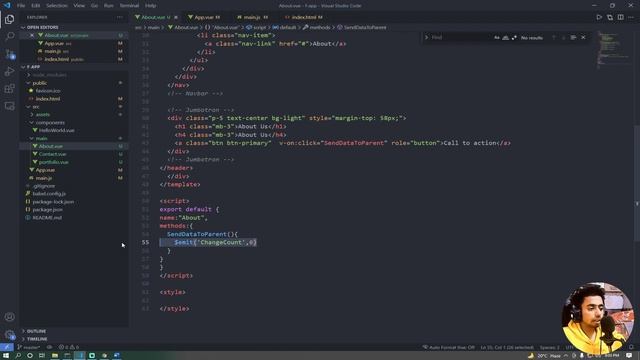 vue js send child to parent data component | #15 | vue js tutorial for beginners in hindi | urdu смотреть онлайн